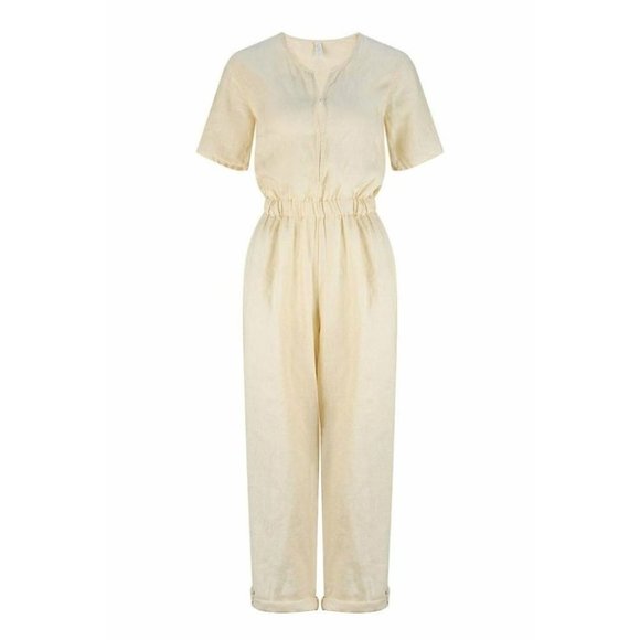 Tigerlily BNWT 100% Linen Ess Zuzela Women's Jumpsuit Size 12 RRP $250 - Picture 3 of 12